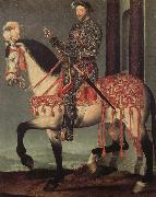 Francois Clouet Franz i from France to horse oil on canvas